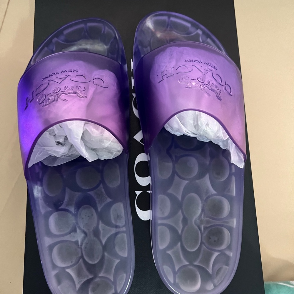 Coach Translucent Purple Slides - image 1